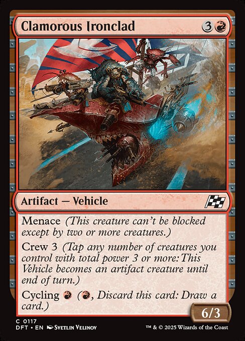 Clamorous Ironclad [Foil, Borderless, Extended Art]