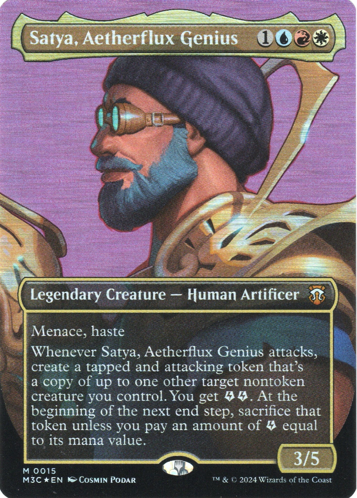 Satya, Aetherflux Genius (Borderless Foil)