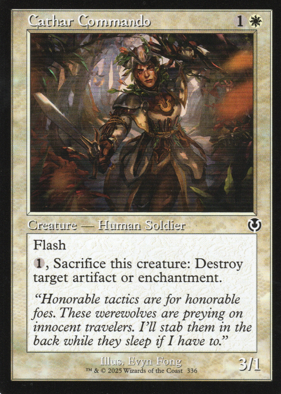 Cathar Commando Retro Frame White Border